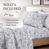 image:imageLinen Market DoubleBrushed Microfiber Queen Sheet Set 4 Piece  OekoTEX Certified Ultra Soft amp WrinkleFree  16 Deep Pocket Sheets  Easy Care Queen Size  IvoryCoarse Paisley Navy
