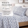 image:imageLinen Market DoubleBrushed Microfiber Queen Sheet Set 4 Piece  OekoTEX Certified Ultra Soft amp WrinkleFree  16 Deep Pocket Sheets  Easy Care Queen Size  IvoryBurst of Vines Navy