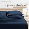 image:imageLinen Market DoubleBrushed Microfiber Queen Sheet Set 4 Piece  OekoTEX Certified Ultra Soft amp WrinkleFree  16 Deep Pocket Sheets  Easy Care Queen Size  IvoryDeep Blue