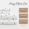 image:imageLinen Market DoubleBrushed Microfiber Queen Sheet Set 4 Piece  OekoTEX Certified Ultra Soft amp WrinkleFree  16 Deep Pocket Sheets  Easy Care Queen Size  IvorySoft Floral Light Blue