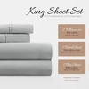 image:imageLinen Market DoubleBrushed Microfiber Queen Sheet Set 4 Piece  OekoTEX Certified Ultra Soft amp WrinkleFree  16 Deep Pocket Sheets  Easy Care Queen Size  IvoryCalm Light Gray