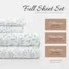 image:imageLinen Market DoubleBrushed Microfiber Queen Sheet Set 4 Piece  OekoTEX Certified Ultra Soft amp WrinkleFree  16 Deep Pocket Sheets  Easy Care Queen Size  IvoryBurst of Vines Light Blue