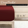 image:imageLinen Market DoubleBrushed Microfiber Queen Sheet Set 4 Piece  OekoTEX Certified Ultra Soft amp WrinkleFree  16 Deep Pocket Sheets  Easy Care Queen Size  IvoryBurgundy