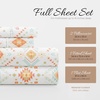 image:imageLinen Market DoubleBrushed Microfiber Queen Sheet Set 4 Piece  OekoTEX Certified Ultra Soft amp WrinkleFree  16 Deep Pocket Sheets  Easy Care Queen Size  IvoryAztec Dreams Coral