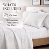 image:imageLinen Market DoubleBrushed Microfiber Queen Sheet Set 4 Piece  OekoTEX Certified Ultra Soft amp WrinkleFree  16 Deep Pocket Sheets  Easy Care Queen Size  IvoryBurst of Vines Gray