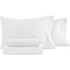 image:imageLinen Market DoubleBrushed Microfiber Queen Sheet Set 4 Piece  OekoTEX Certified Ultra Soft amp WrinkleFree  16 Deep Pocket Sheets  Easy Care Queen Size  IvoryStippled Light Gray