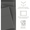 image:imageLinen Market DoubleBrushed Microfiber Queen Sheet Set 4 Piece  OekoTEX Certified Ultra Soft amp WrinkleFree  16 Deep Pocket Sheets  Easy Care Queen Size  IvoryCozy Gray