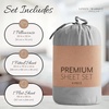 image:imageLinen Market DoubleBrushed Microfiber Queen Sheet Set 4 Piece  OekoTEX Certified Ultra Soft amp WrinkleFree  16 Deep Pocket Sheets  Easy Care Queen Size  IvoryCalm Light Gray