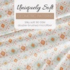 image:imageLinen Market DoubleBrushed Microfiber Queen Sheet Set 4 Piece  OekoTEX Certified Ultra Soft amp WrinkleFree  16 Deep Pocket Sheets  Easy Care Queen Size  IvoryAztec Dreams Coral
