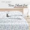 image:imageLinen Market DoubleBrushed Microfiber Queen Sheet Set 4 Piece  OekoTEX Certified Ultra Soft amp WrinkleFree  16 Deep Pocket Sheets  Easy Care Queen Size  IvoryViolets Light Blue