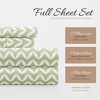 image:imageLinen Market DoubleBrushed Microfiber Queen Sheet Set 4 Piece  OekoTEX Certified Ultra Soft amp WrinkleFree  16 Deep Pocket Sheets  Easy Care Queen Size  IvoryPuffed Chevron Sage
