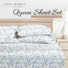 image:imageLinen Market DoubleBrushed Microfiber Queen Sheet Set 4 Piece  OekoTEX Certified Ultra Soft amp WrinkleFree  16 Deep Pocket Sheets  Easy Care Queen Size  IvoryViolets Light Blue