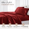 image:imageLinen Market DoubleBrushed Microfiber Queen Sheet Set 4 Piece  OekoTEX Certified Ultra Soft amp WrinkleFree  16 Deep Pocket Sheets  Easy Care Queen Size  IvoryBurgundy