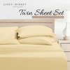 image:imageLinen Market DoubleBrushed Microfiber Queen Sheet Set 4 Piece  OekoTEX Certified Ultra Soft amp WrinkleFree  16 Deep Pocket Sheets  Easy Care Queen Size  IvoryHoneycomb Yellow