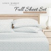 image:imageLinen Market DoubleBrushed Microfiber Queen Sheet Set 4 Piece  OekoTEX Certified Ultra Soft amp WrinkleFree  16 Deep Pocket Sheets  Easy Care Queen Size  IvoryBurst of Vines Light Blue
