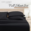 image:imageLinen Market DoubleBrushed Microfiber Queen Sheet Set 4 Piece  OekoTEX Certified Ultra Soft amp WrinkleFree  16 Deep Pocket Sheets  Easy Care Queen Size  IvoryBlack