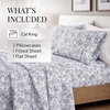 image:imageLinen Market DoubleBrushed Microfiber Queen Sheet Set 4 Piece  OekoTEX Certified Ultra Soft amp WrinkleFree  16 Deep Pocket Sheets  Easy Care Queen Size  IvoryCoarse Paisly Navy