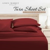 image:imageLinen Market DoubleBrushed Microfiber Queen Sheet Set 4 Piece  OekoTEX Certified Ultra Soft amp WrinkleFree  16 Deep Pocket Sheets  Easy Care Queen Size  IvoryBurgundy