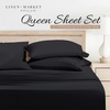 image:imageLinen Market DoubleBrushed Microfiber Queen Sheet Set 4 Piece  OekoTEX Certified Ultra Soft amp WrinkleFree  16 Deep Pocket Sheets  Easy Care Queen Size  IvoryBlack