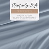 image:imageLinen Market DoubleBrushed Microfiber Queen Sheet Set 4 Piece  OekoTEX Certified Ultra Soft amp WrinkleFree  16 Deep Pocket Sheets  Easy Care Queen Size  IvoryLight Blue