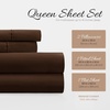 image:imageLinen Market DoubleBrushed Microfiber Queen Sheet Set 4 Piece  OekoTEX Certified Ultra Soft amp WrinkleFree  16 Deep Pocket Sheets  Easy Care Queen Size  IvoryChocolate