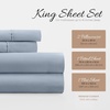image:imageLinen Market DoubleBrushed Microfiber Queen Sheet Set 4 Piece  OekoTEX Certified Ultra Soft amp WrinkleFree  16 Deep Pocket Sheets  Easy Care Queen Size  IvoryLight Blue