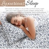 image:imageLinen Market DoubleBrushed Microfiber Queen Sheet Set 4 Piece  OekoTEX Certified Ultra Soft amp WrinkleFree  16 Deep Pocket Sheets  Easy Care Queen Size  IvoryBurst of Vines Navy