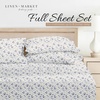 image:imageLinen Market DoubleBrushed Microfiber Queen Sheet Set 4 Piece  OekoTEX Certified Ultra Soft amp WrinkleFree  16 Deep Pocket Sheets  Easy Care Queen Size  IvoryBlossoms Light Blue