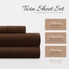 image:imageLinen Market DoubleBrushed Microfiber Queen Sheet Set 4 Piece  OekoTEX Certified Ultra Soft amp WrinkleFree  16 Deep Pocket Sheets  Easy Care Queen Size  IvoryChocolate