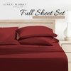 image:imageLinen Market DoubleBrushed Microfiber Queen Sheet Set 4 Piece  OekoTEX Certified Ultra Soft amp WrinkleFree  16 Deep Pocket Sheets  Easy Care Queen Size  IvoryBurgundy