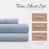 image:imageLinen Market DoubleBrushed Microfiber Queen Sheet Set 4 Piece  OekoTEX Certified Ultra Soft amp WrinkleFree  16 Deep Pocket Sheets  Easy Care Queen Size  IvoryLight Blue