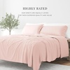 image:imageLinen Market DoubleBrushed Microfiber Queen Sheet Set 4 Piece  OekoTEX Certified Ultra Soft amp WrinkleFree  16 Deep Pocket Sheets  Easy Care Queen Size  IvoryBlush