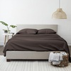 image:imageLinen Market DoubleBrushed Microfiber Queen Sheet Set 4 Piece  OekoTEX Certified Ultra Soft amp WrinkleFree  16 Deep Pocket Sheets  Easy Care Queen Size  IvoryChocolate