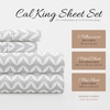image:imageLinen Market DoubleBrushed Microfiber Queen Sheet Set 4 Piece  OekoTEX Certified Ultra Soft amp WrinkleFree  16 Deep Pocket Sheets  Easy Care Queen Size  IvoryPuffed Chevron Light Gray