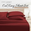 image:imageLinen Market DoubleBrushed Microfiber Queen Sheet Set 4 Piece  OekoTEX Certified Ultra Soft amp WrinkleFree  16 Deep Pocket Sheets  Easy Care Queen Size  IvoryBurgundy