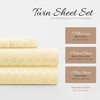 image:imageLinen Market DoubleBrushed Microfiber Queen Sheet Set 4 Piece  OekoTEX Certified Ultra Soft amp WrinkleFree  16 Deep Pocket Sheets  Easy Care Queen Size  IvoryHoneycomb Yellow