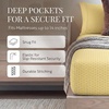 image:imageLinen Market DoubleBrushed Microfiber Queen Sheet Set 4 Piece  OekoTEX Certified Ultra Soft amp WrinkleFree  16 Deep Pocket Sheets  Easy Care Queen Size  IvoryHoneycomb Yellow