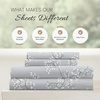 image:imageLinen Market DoubleBrushed Microfiber Queen Sheet Set 4 Piece  OekoTEX Certified Ultra Soft amp WrinkleFree  16 Deep Pocket Sheets  Easy Care Queen Size  IvoryTrellis Vine Light Gray