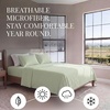 image:imageLinen Market DoubleBrushed Microfiber Queen Sheet Set 4 Piece  OekoTEX Certified Ultra Soft amp WrinkleFree  16 Deep Pocket Sheets  Easy Care Queen Size  IvoryPuffed Chevron Sage