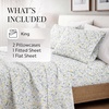 image:imageLinen Market DoubleBrushed Microfiber Queen Sheet Set 4 Piece  OekoTEX Certified Ultra Soft amp WrinkleFree  16 Deep Pocket Sheets  Easy Care Queen Size  IvoryWildflower Light Gray