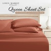 image:imageLinen Market DoubleBrushed Microfiber Queen Sheet Set 4 Piece  OekoTEX Certified Ultra Soft amp WrinkleFree  16 Deep Pocket Sheets  Easy Care Queen Size  IvoryClay