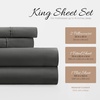 image:imageLinen Market DoubleBrushed Microfiber Queen Sheet Set 4 Piece  OekoTEX Certified Ultra Soft amp WrinkleFree  16 Deep Pocket Sheets  Easy Care Queen Size  IvoryCozy Gray