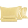 image:imageLinen Market DoubleBrushed Microfiber Queen Sheet Set 4 Piece  OekoTEX Certified Ultra Soft amp WrinkleFree  16 Deep Pocket Sheets  Easy Care Queen Size  IvoryHoneycomb Yellow