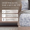image:imageLinen Market DoubleBrushed Microfiber Queen Sheet Set 4 Piece  OekoTEX Certified Ultra Soft amp WrinkleFree  16 Deep Pocket Sheets  Easy Care Queen Size  IvoryCoarse Paisley Navy