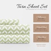 image:imageLinen Market DoubleBrushed Microfiber Queen Sheet Set 4 Piece  OekoTEX Certified Ultra Soft amp WrinkleFree  16 Deep Pocket Sheets  Easy Care Queen Size  IvoryPuffed Chevron Sage