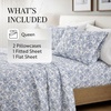 image:imageLinen Market DoubleBrushed Microfiber Queen Sheet Set 4 Piece  OekoTEX Certified Ultra Soft amp WrinkleFree  16 Deep Pocket Sheets  Easy Care Queen Size  IvoryCoarse Paisley Navy