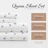 image:imageLinen Market DoubleBrushed Microfiber Queen Sheet Set 4 Piece  OekoTEX Certified Ultra Soft amp WrinkleFree  16 Deep Pocket Sheets  Easy Care Queen Size  IvorySoft Floral Light Blue