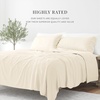 image:imageLinen Market DoubleBrushed Microfiber Queen Sheet Set 4 Piece  OekoTEX Certified Ultra Soft amp WrinkleFree  16 Deep Pocket Sheets  Easy Care Queen Size  IvoryElegant White