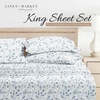 image:imageLinen Market DoubleBrushed Microfiber Queen Sheet Set 4 Piece  OekoTEX Certified Ultra Soft amp WrinkleFree  16 Deep Pocket Sheets  Easy Care Queen Size  IvoryViolets Light Blue