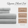 image:imageLinen Market DoubleBrushed Microfiber Queen Sheet Set 4 Piece  OekoTEX Certified Ultra Soft amp WrinkleFree  16 Deep Pocket Sheets  Easy Care Queen Size  IvoryCalm Light Gray